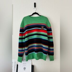 Vibrant Striped Crewneck Sweater